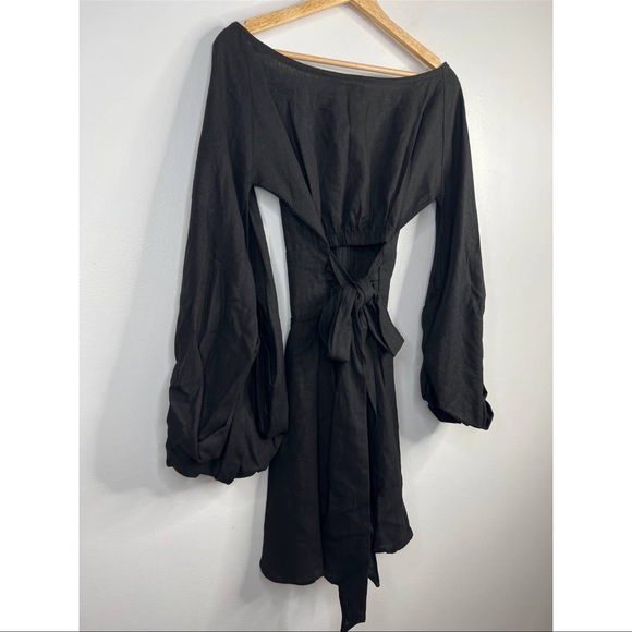 Just BEE Queen Colette Black Cut out Tie Mini Dress Women's Size XS NWT - Picture 3 of 8